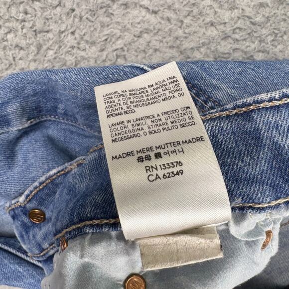 Mother Jeans Womens 22x25 Blue Tripper Wander Dust Embroidered Butterfly Tag 24 - Picture 15 of 16